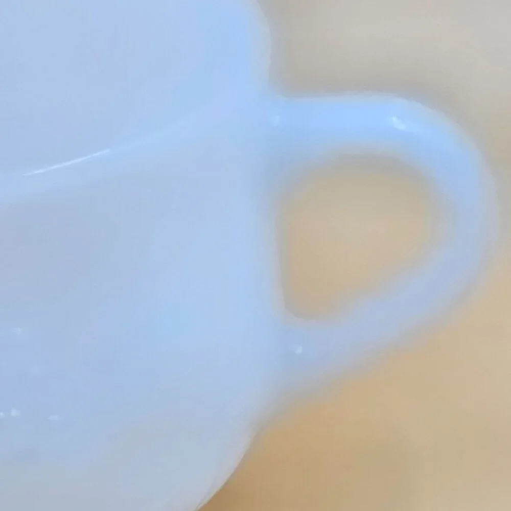 Jeannette Fruit Pattern Milk Glass Punch Cup Vintage Set of 4 - Picture 4 of 6